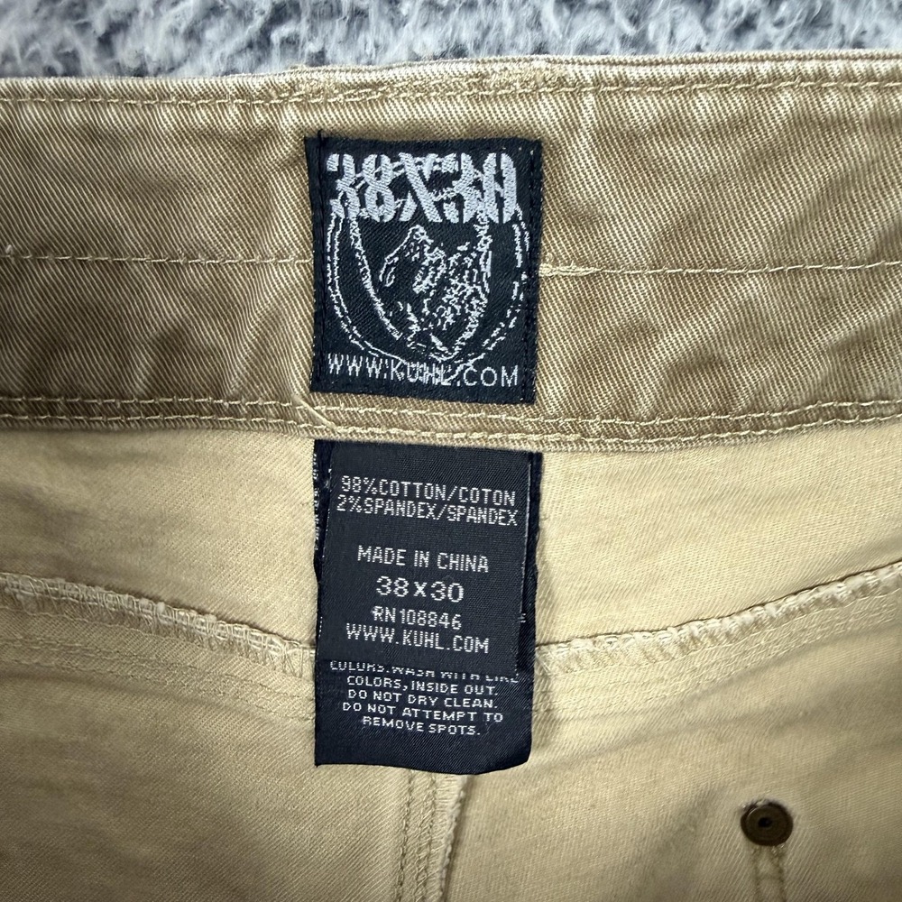 Kuhl Pants Mens 38x30 Beige Rydr Canvas Relaxed Fit Hiking Outdoor Workwear - Picture 3 of 16
